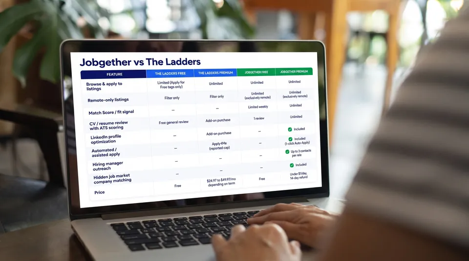 Jobgether vs The Ladders: Which One Actually Works for a Senior Remote Job Search?